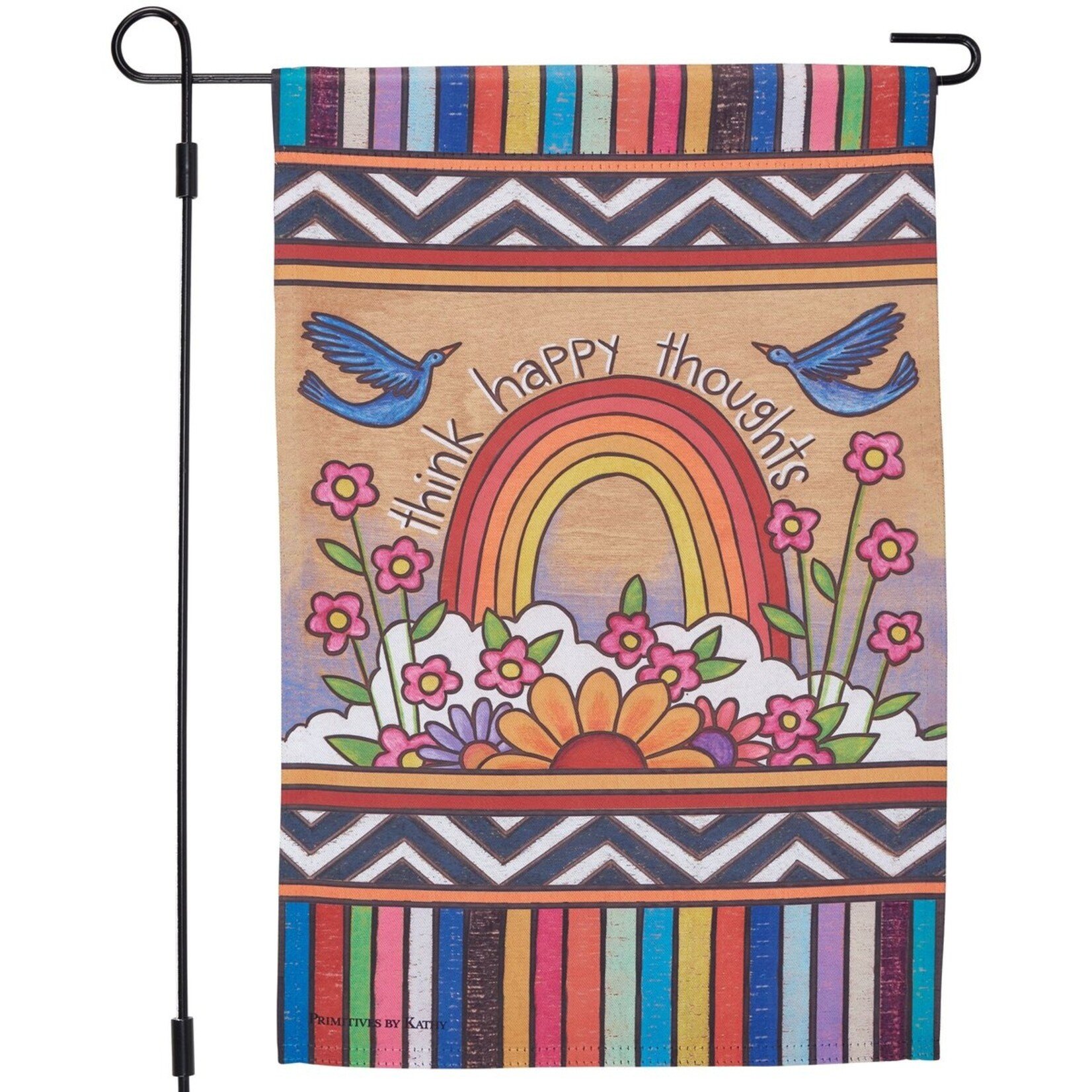 Primitives by Kathy Primitives by Kathy-Happy Thoughts Garden Flag