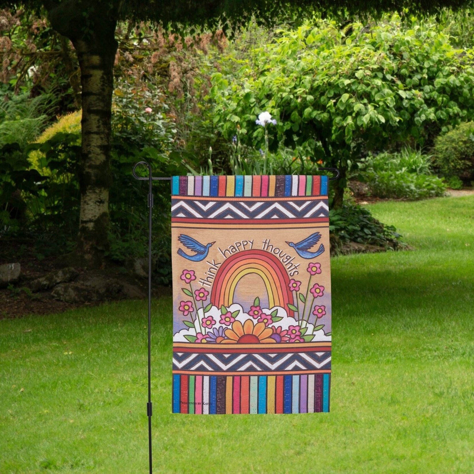 Primitives by Kathy Primitives by Kathy-Happy Thoughts Garden Flag