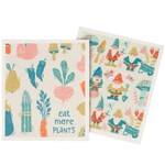 Primitives by Kathy Eat More Plants Swedish Dishcloth Set