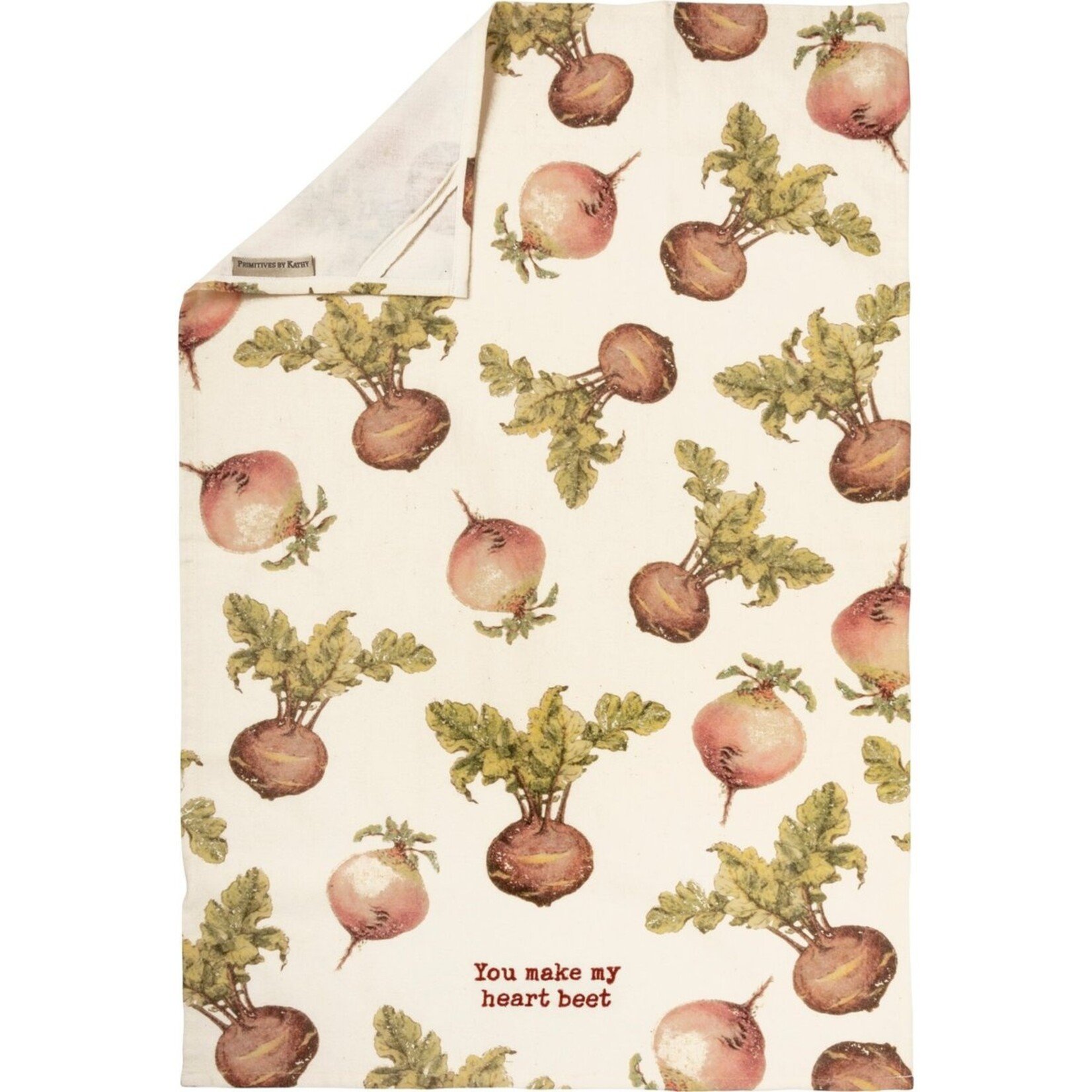Primitives by Kathy Primitives by Kathy-You Make My Heart Beet Kitchen Towel
