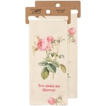 Primitives by Kathy You Make Me Thorny Kitchen Towel