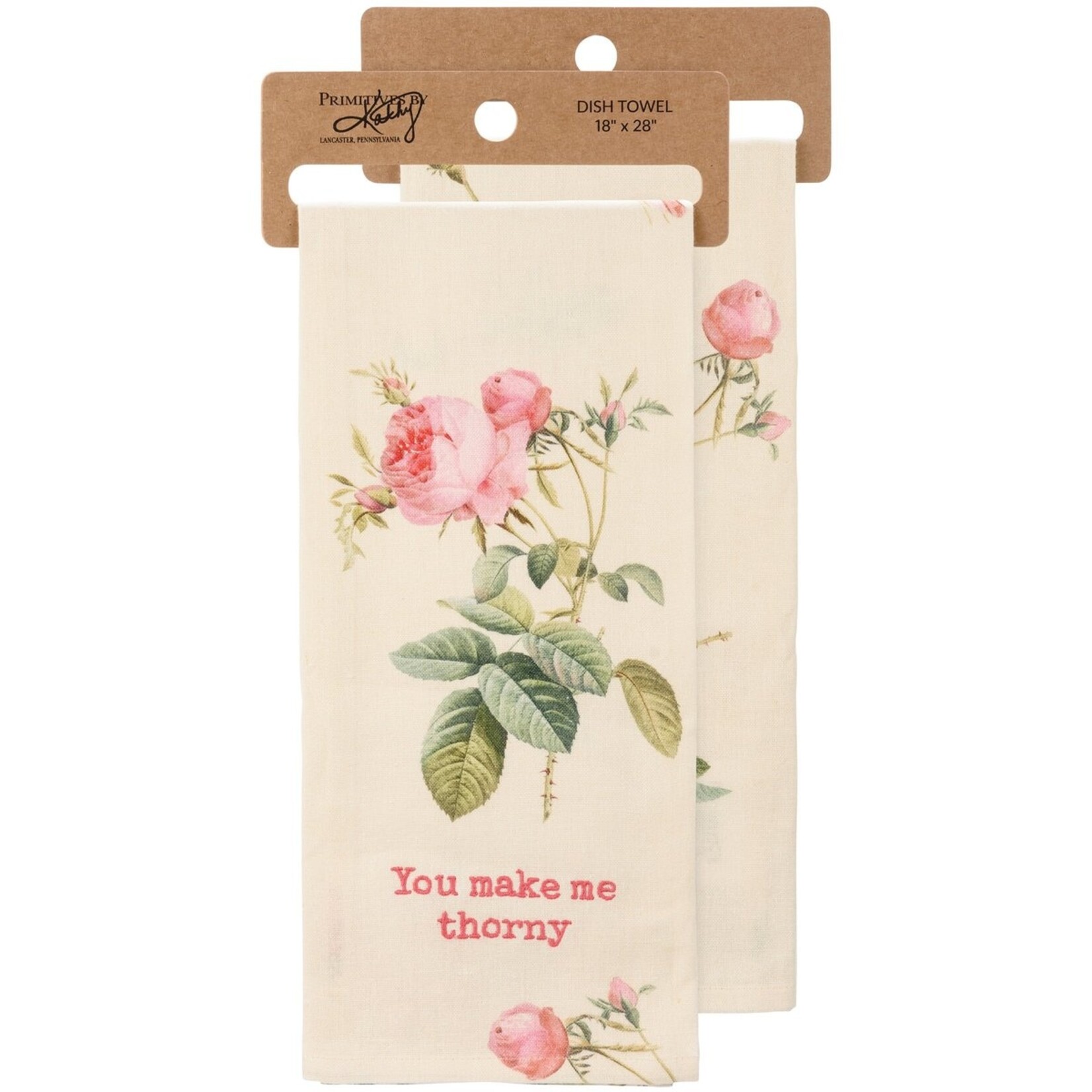 Primitives by Kathy Primitives by Kathy-You Make Me Thorny Kitchen Towel
