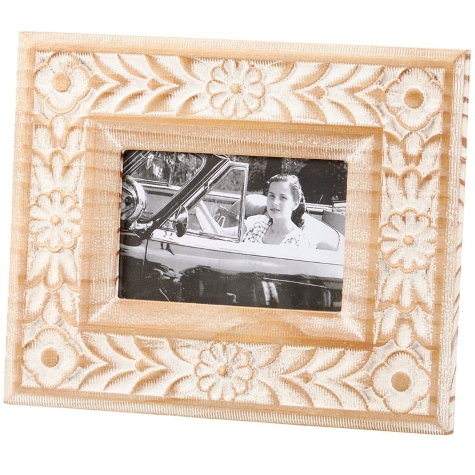 Primitives by Kathy Primitives by Kathy-Floral Rosette Photo Frame