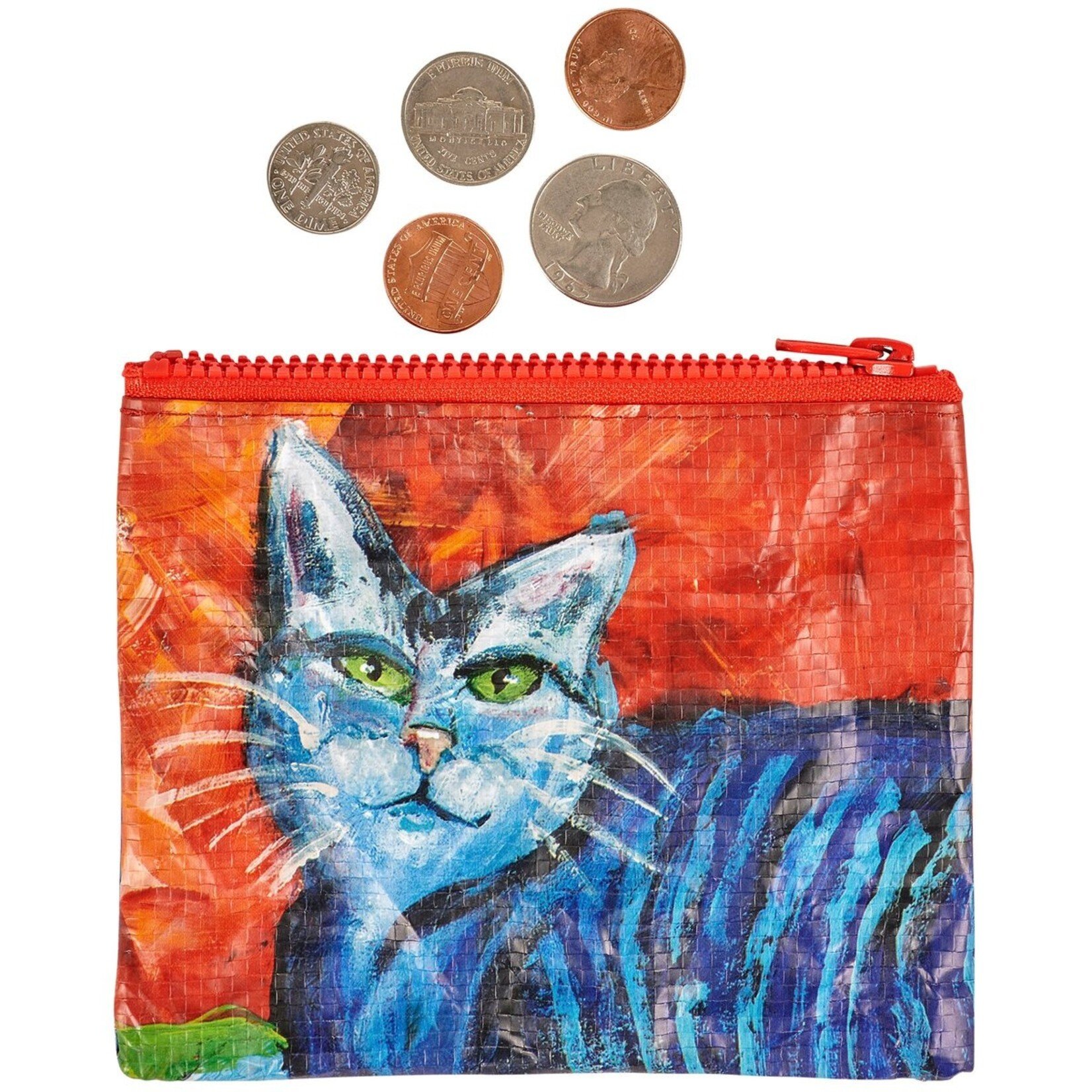 Primitives by Kathy Primitives by Kathy-Colorful Cat Zipper Wallet