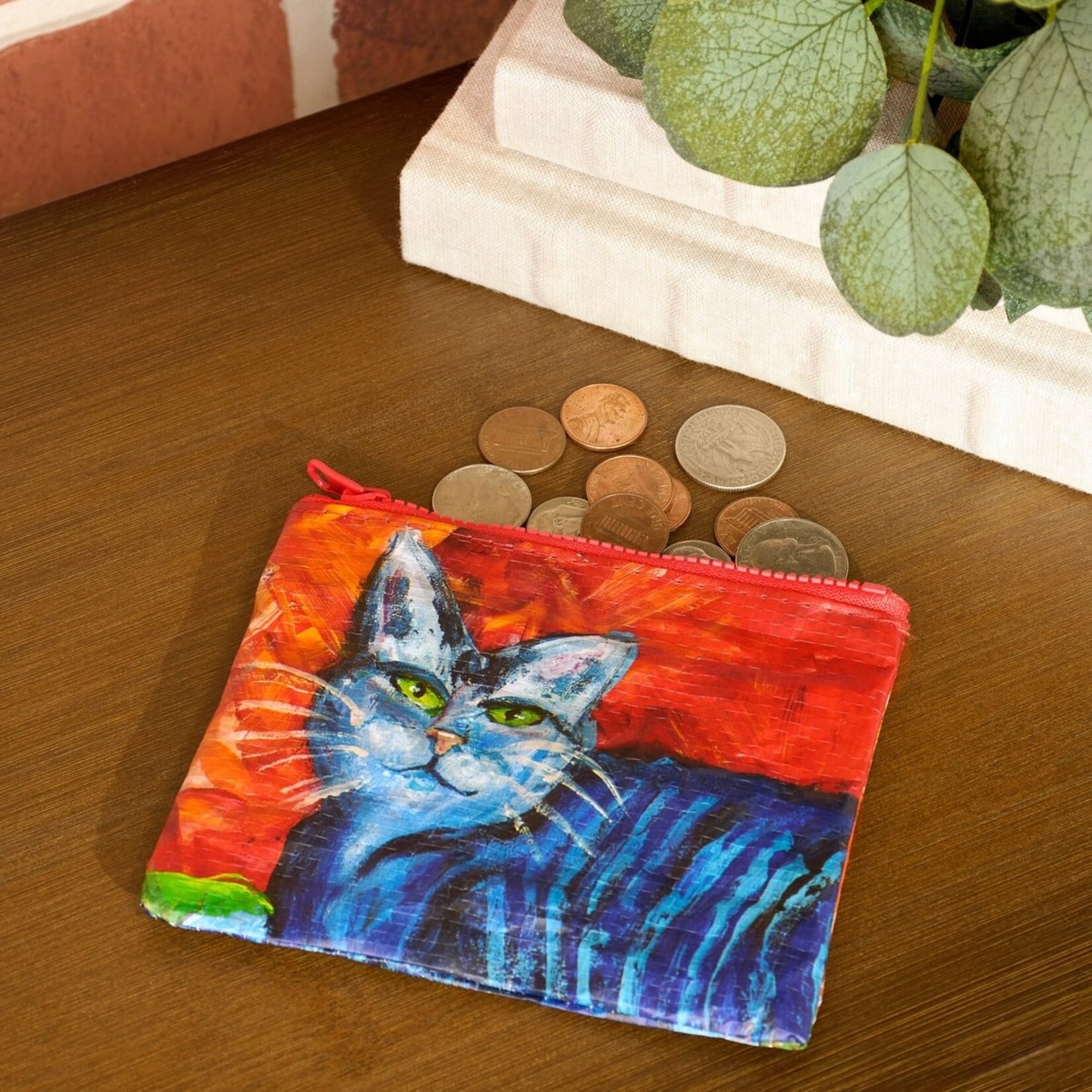 Primitives by Kathy Primitives by Kathy-Colorful Cat Zipper Wallet