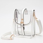 Hana Clear Crossbody | White
