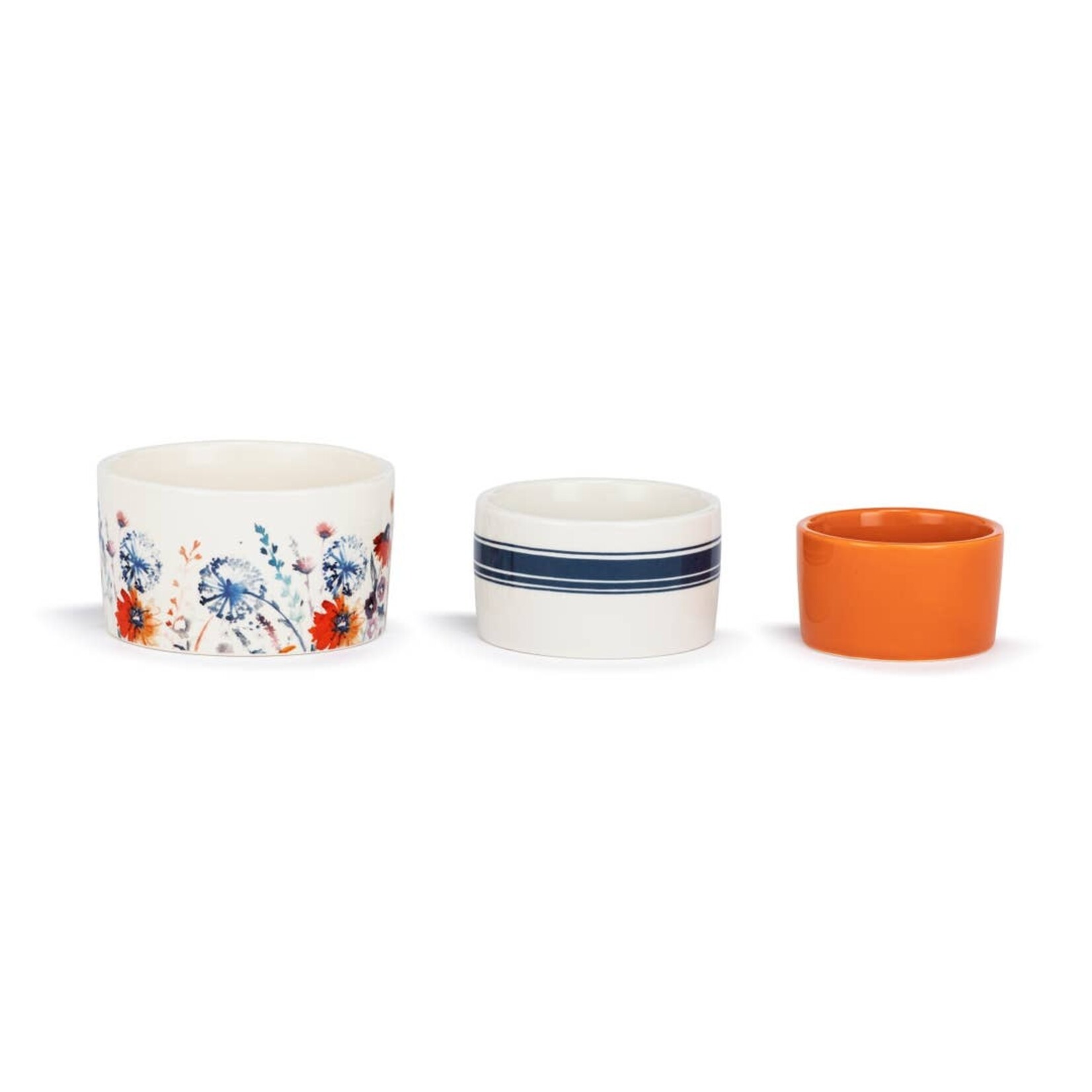 Demdaco Demdaco-Nesting Prep Bowls Wildflowers - Set of 3