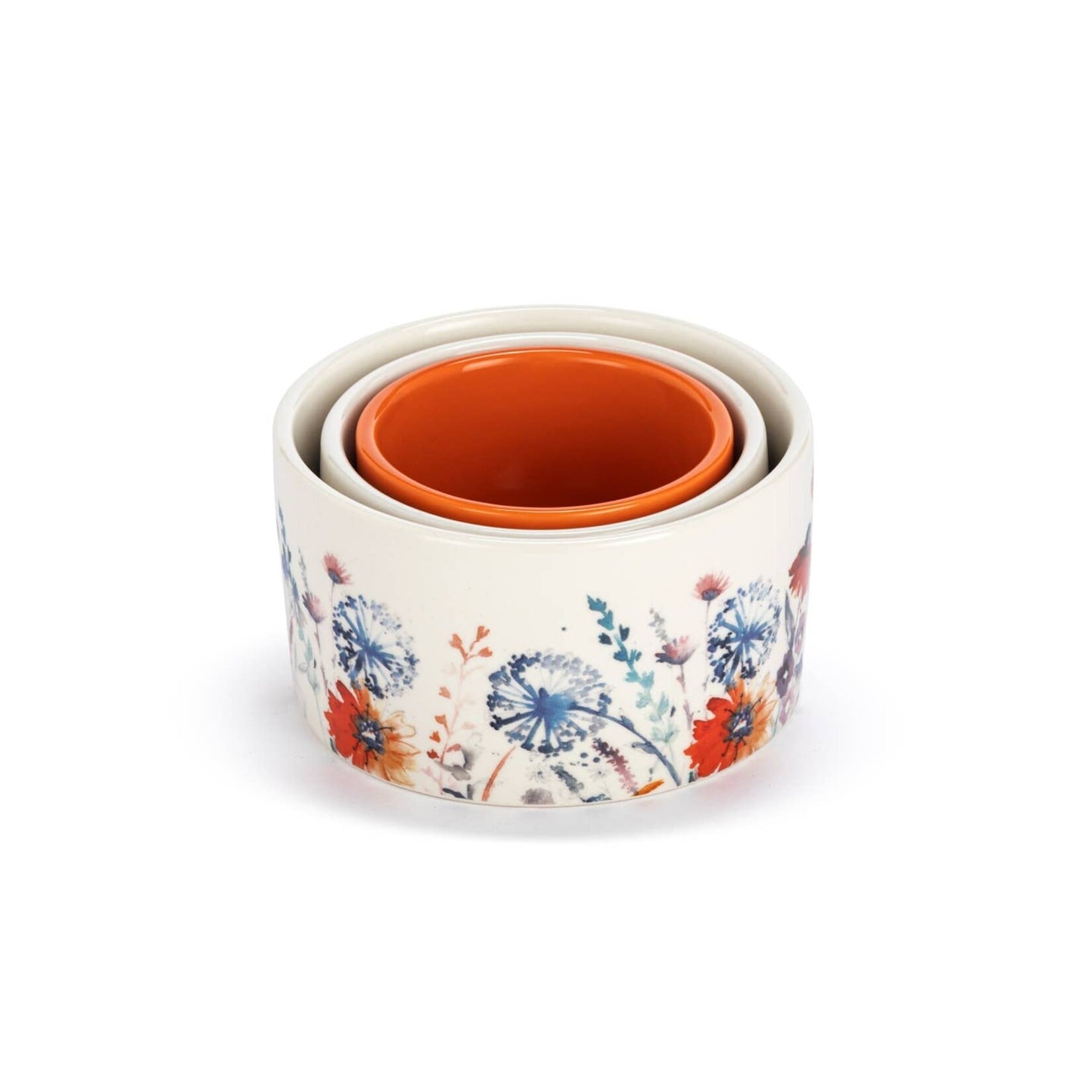 Demdaco Demdaco-Nesting Prep Bowls Wildflowers - Set of 3