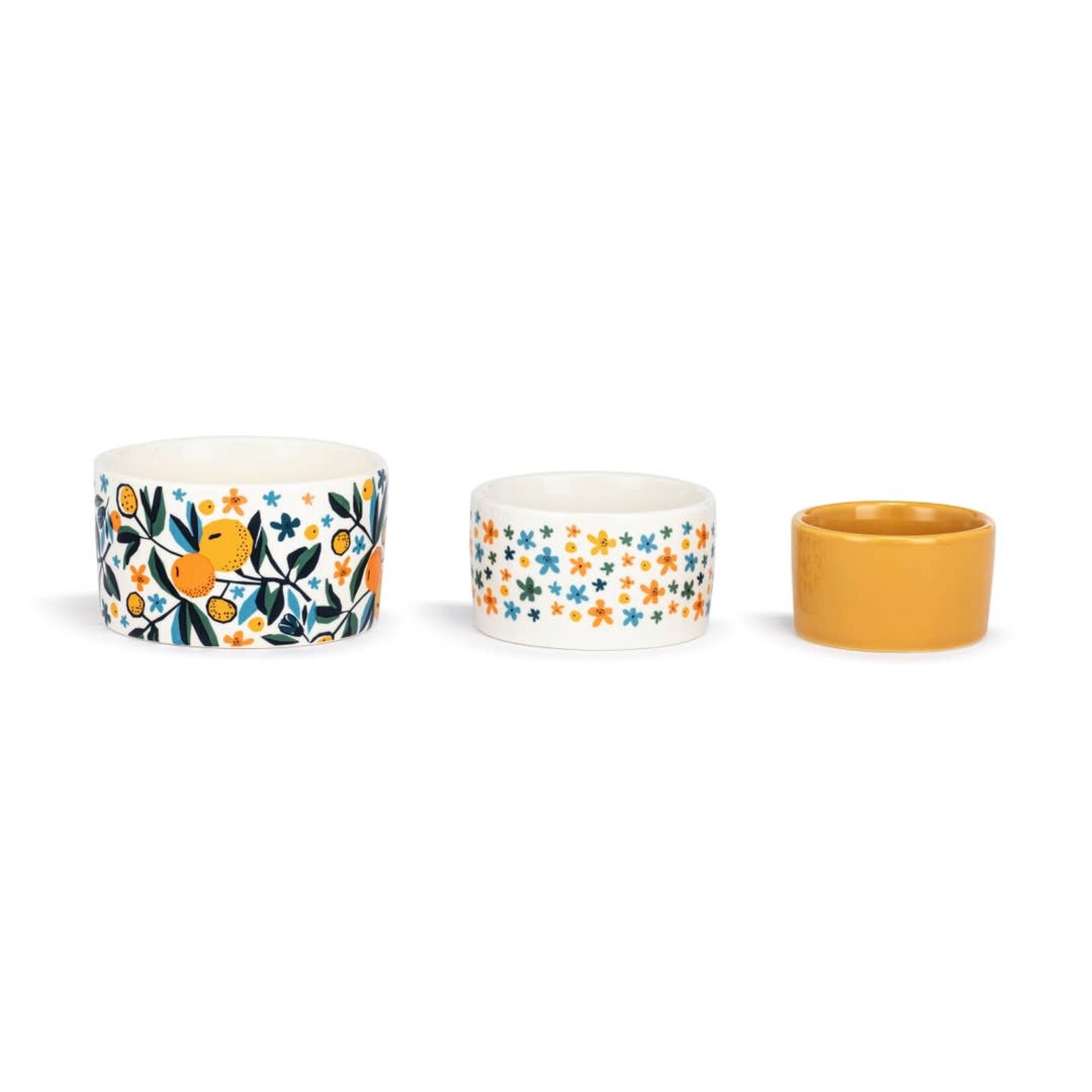 Demdaco Demdaco-Nesting Prep Bowls Citrus Blooms - Set of 3