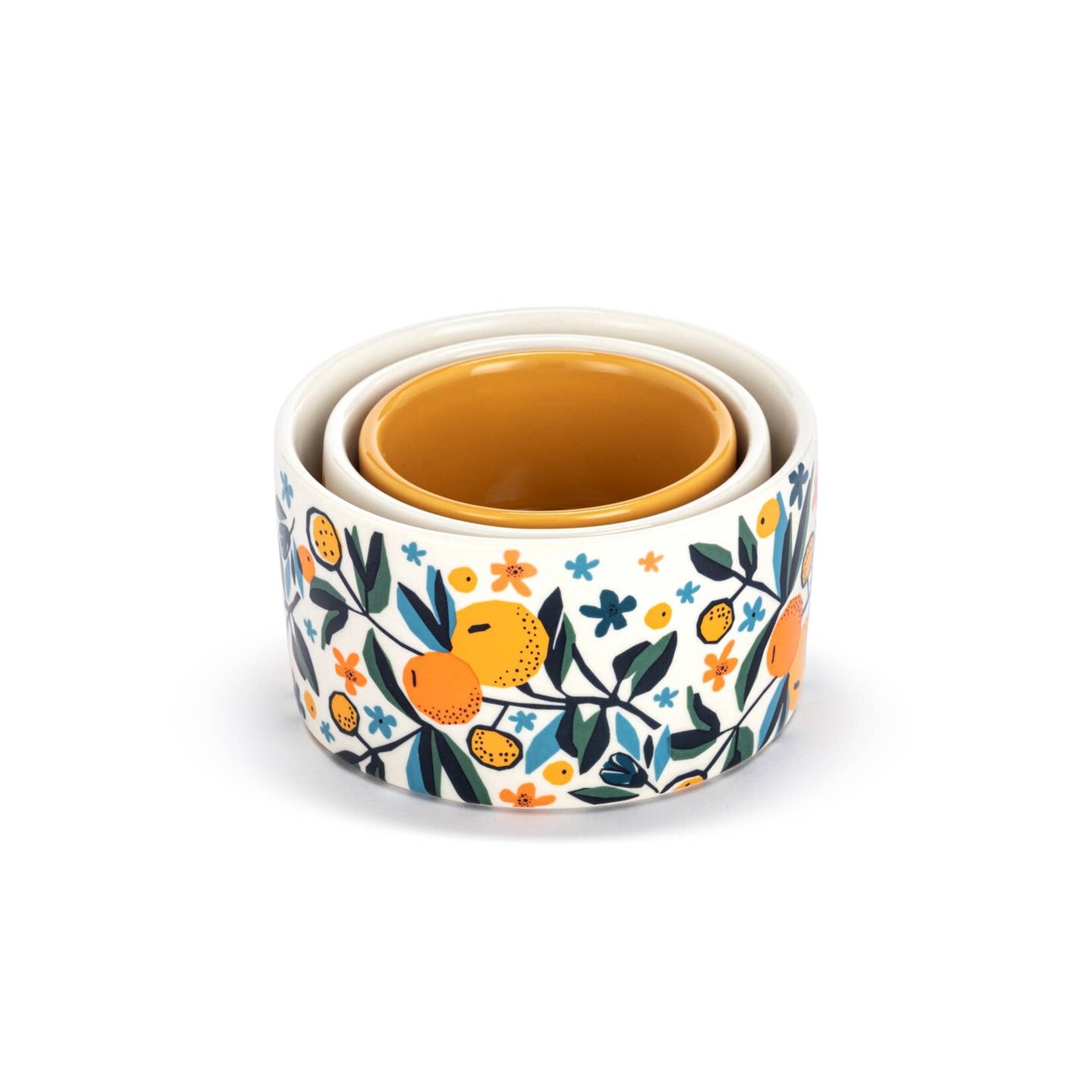 Demdaco Demdaco-Nesting Prep Bowls Citrus Blooms - Set of 3