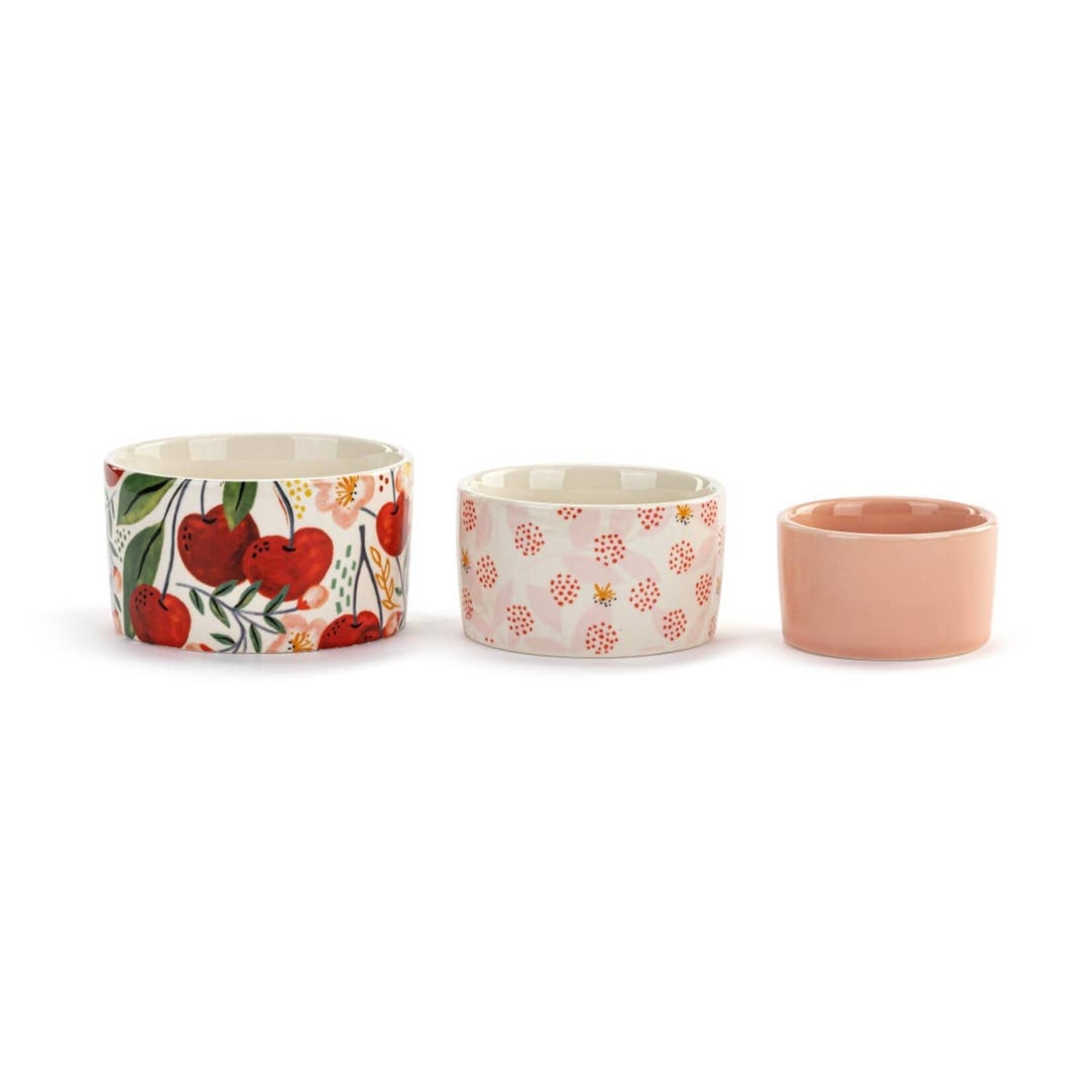 Demdaco Demdaco-Nesting Prep Bowls Cherry - Set of 3