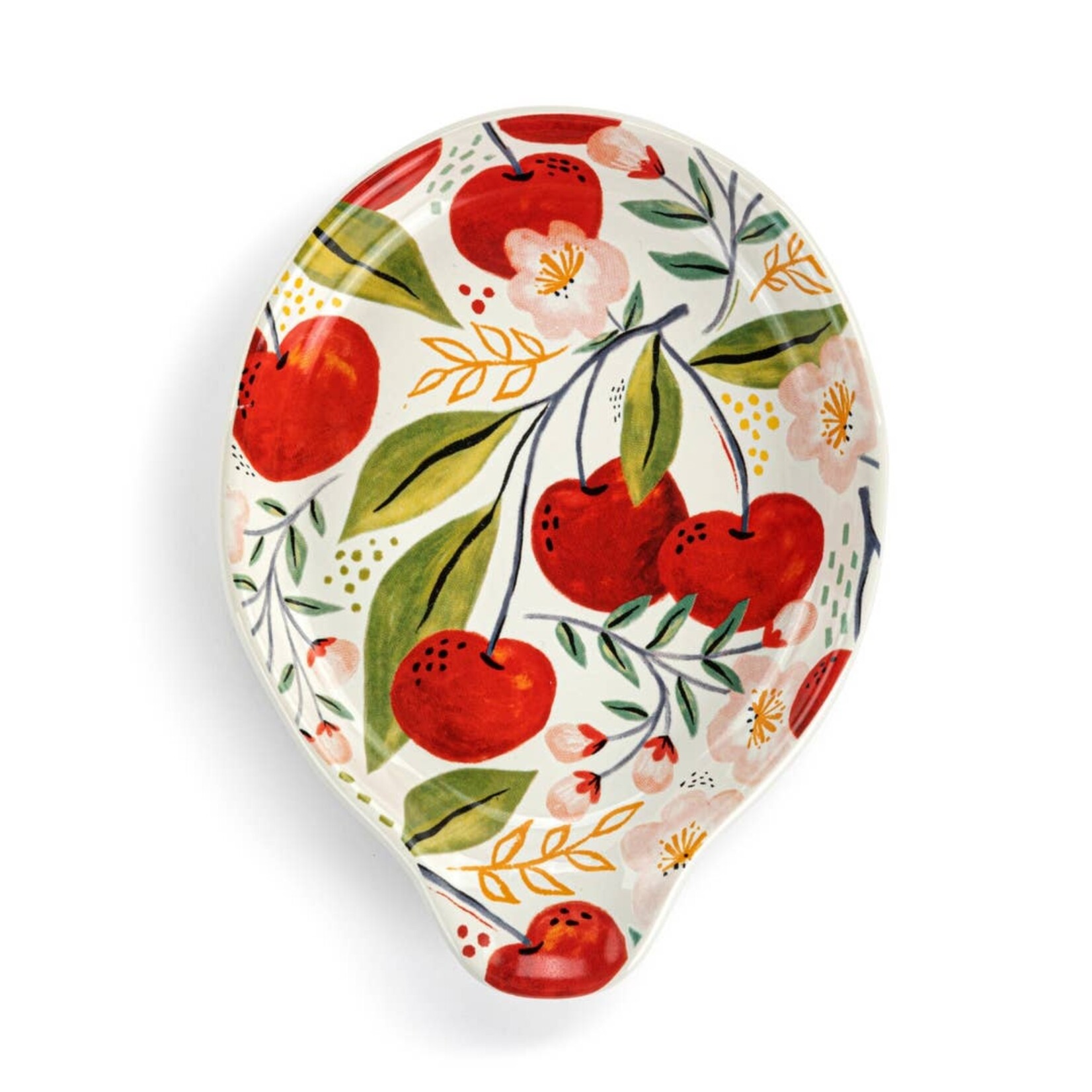 Demdaco Demdaco-Cherry Ceramic Spoon Rest - 4.5x6in