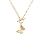 Demdaco Butterfly Toggle Gold Necklace 16in