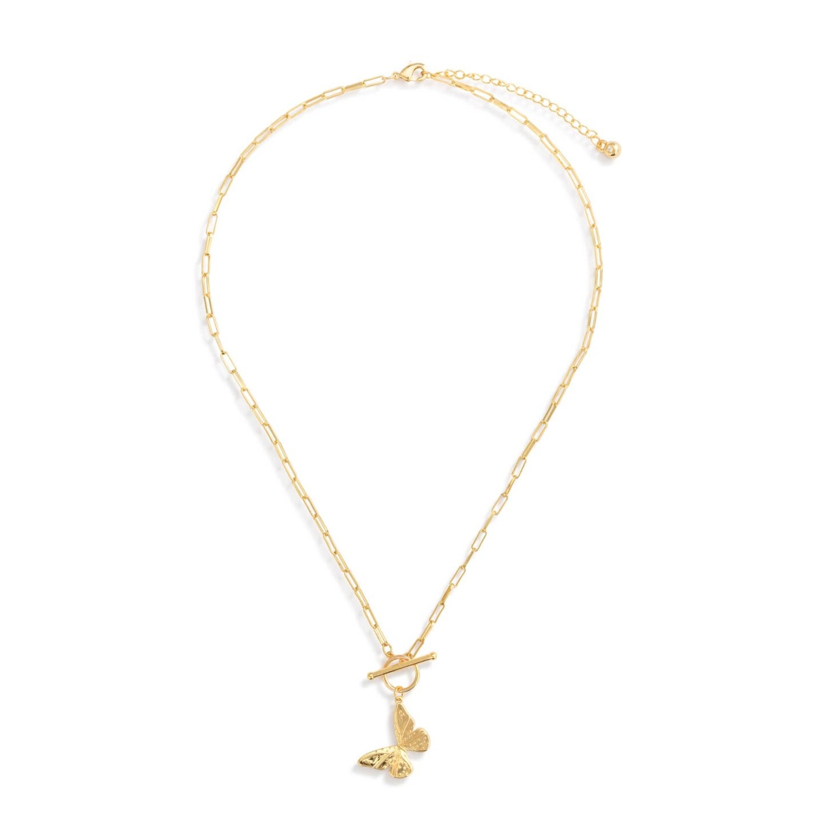 Demdaco Demdaco-Butterfly Toggle Gold Necklace 16in