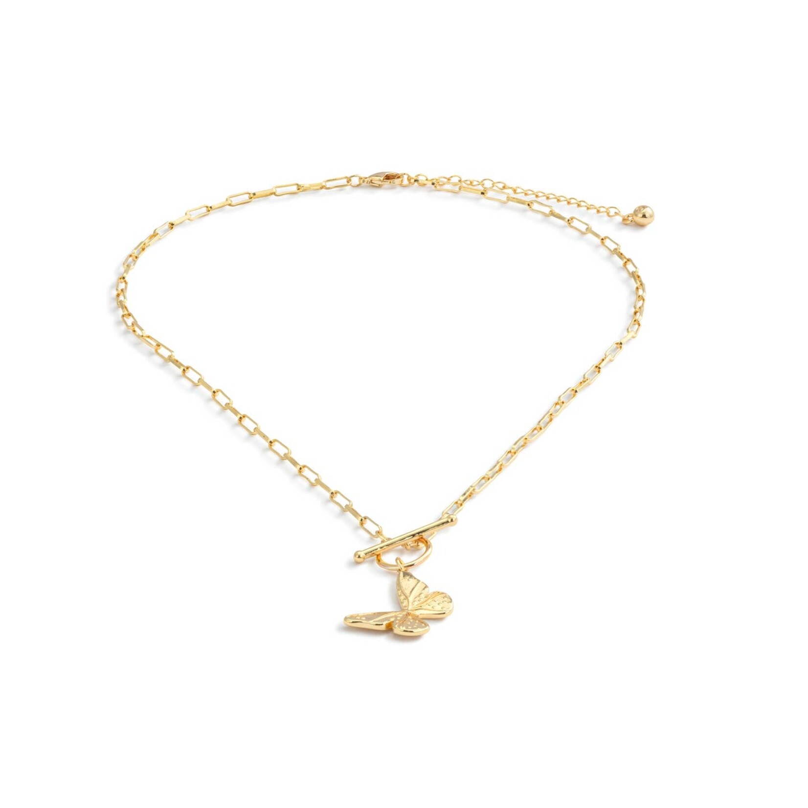 Demdaco Demdaco-Butterfly Toggle Gold Necklace 16in