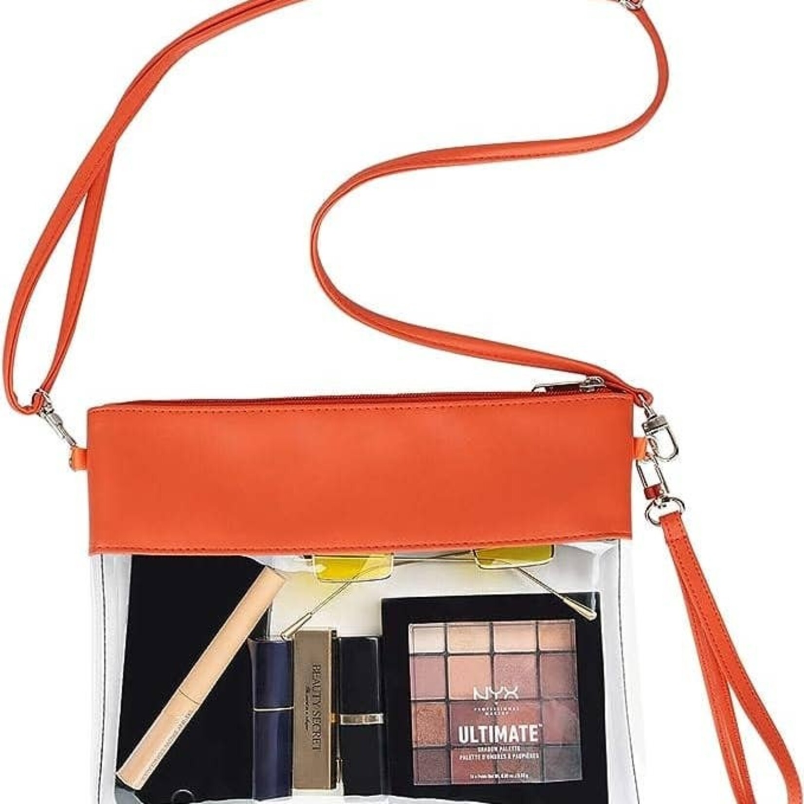 Mimi Wholesale Mimi-Orange-Crossbody Clear