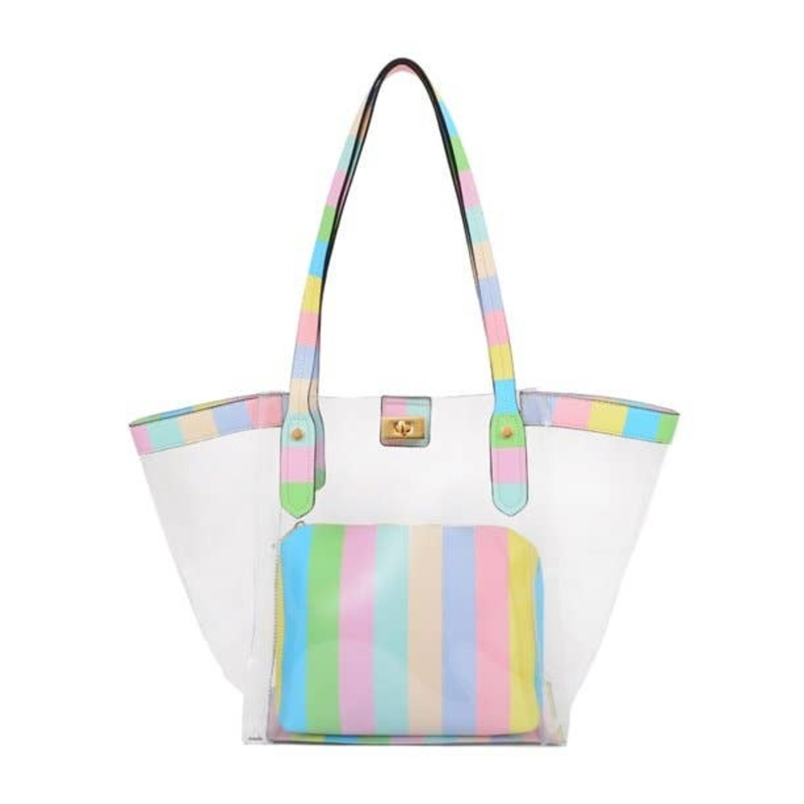 Mimi Wholesale Mimi-Clear Tote-Pastel