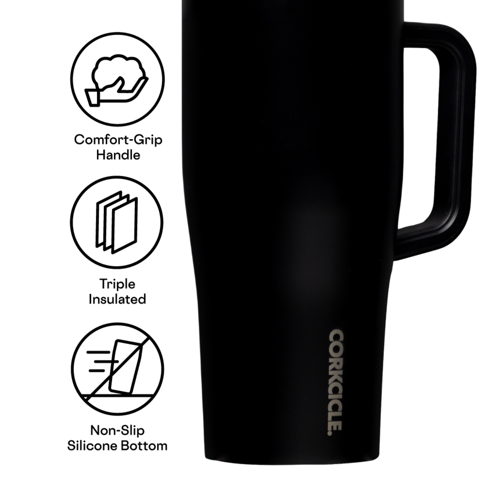 Corkcicle Corkcicle Cruiser 22oz Black Bows