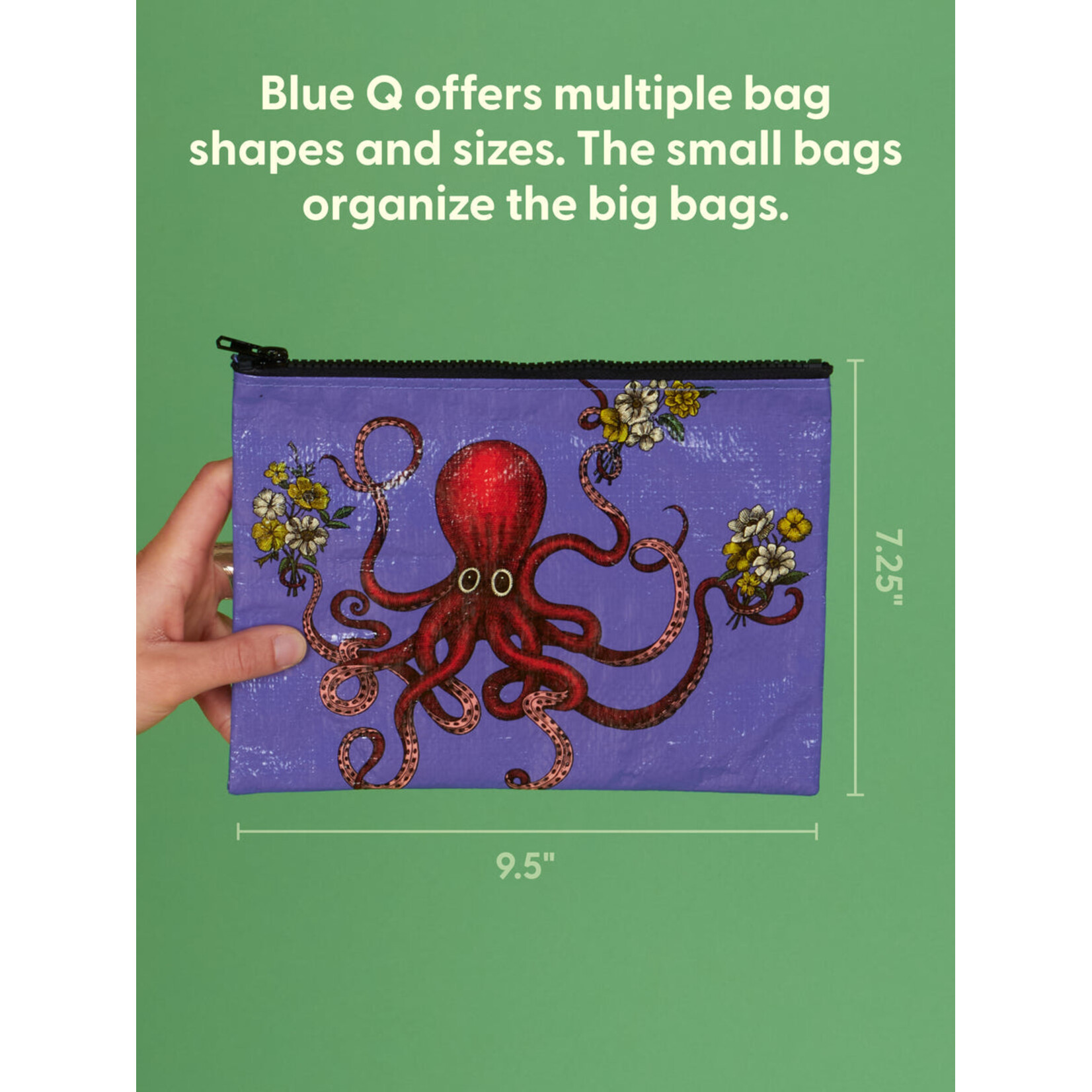 Blue Q Blue Q-Zipper Pouch-Octopus