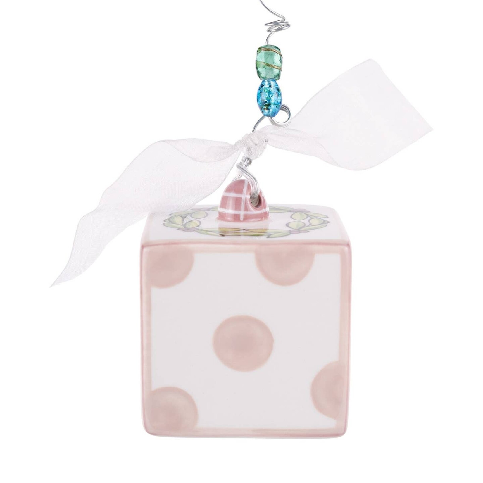 Glory Haus Glory Haus-Pink Baby's 1st Christmas Block Ornament