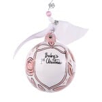 Glory Haus Pink Bow 1st Christmas Ornament