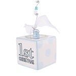 Glory Haus Blue Baby's 1st Christmas Block Ornament