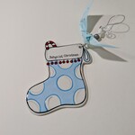 Glory Haus Blue Stocking Flat Ornament