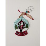 Glory Haus Santa Snow Globe Flat Ornament