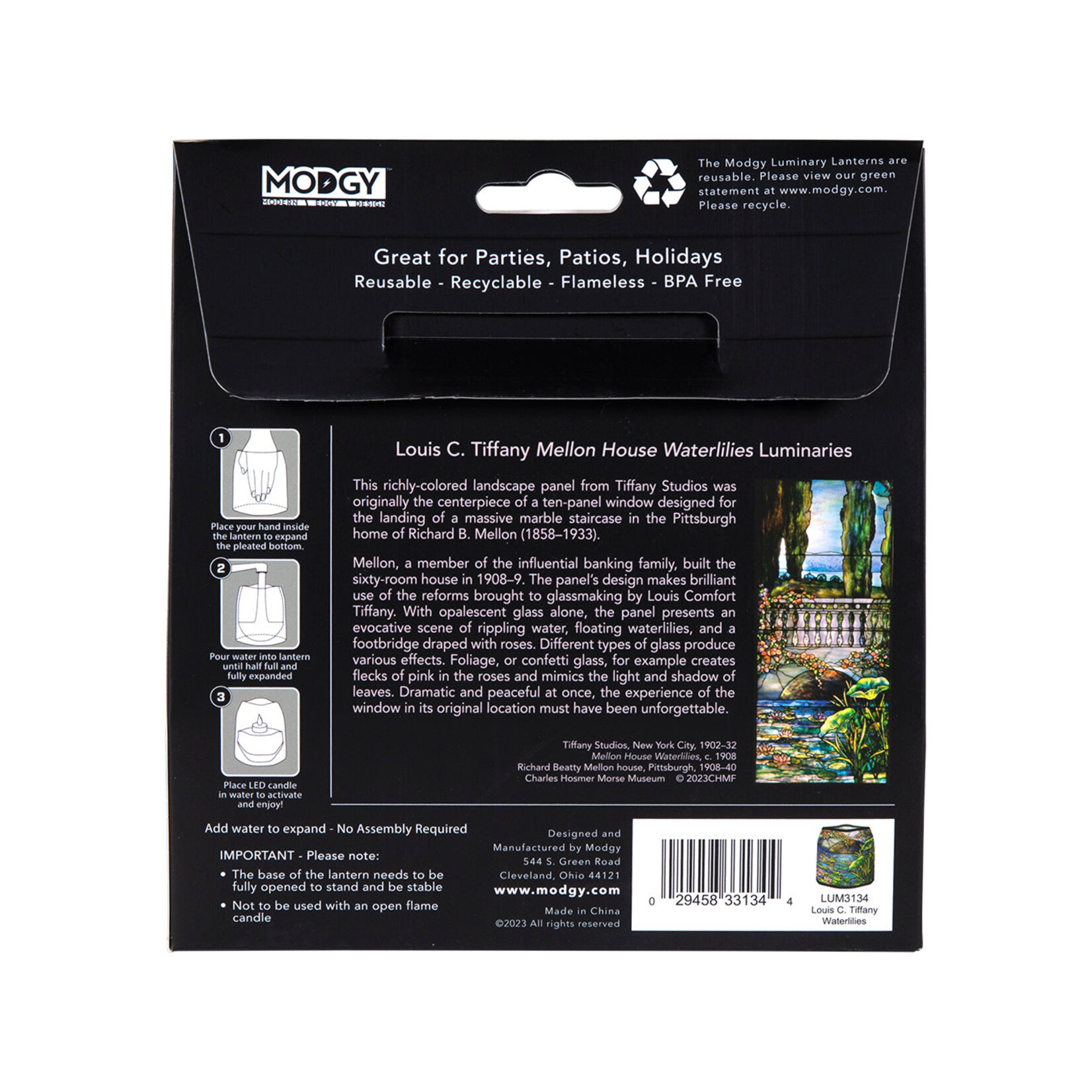 Modgy Modgy-Lantern Louis C. Tiffany Waterlilies