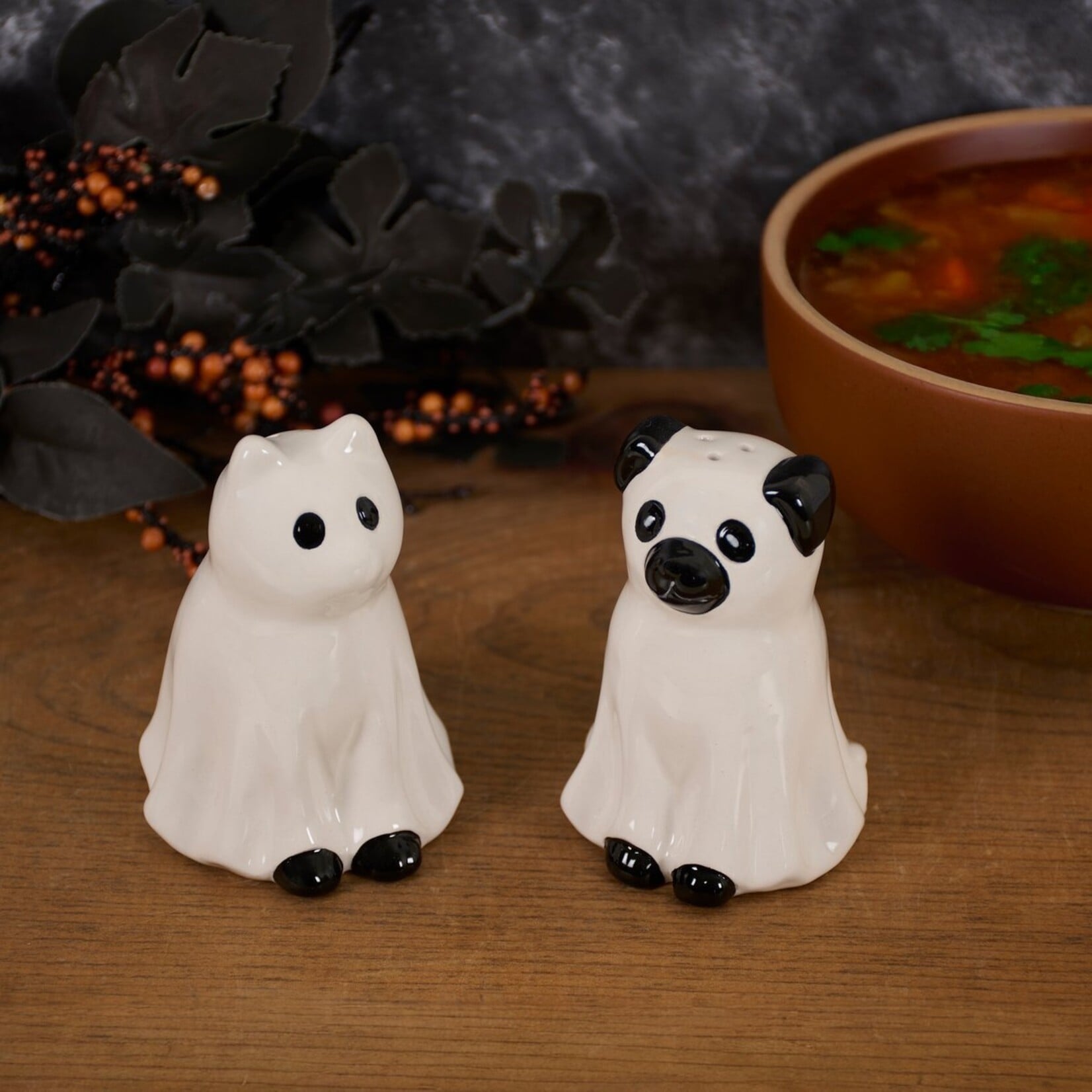 Primitives by Kathy Primitives by Kathy-Salt & Pepper Shakers- Ghost Pets