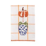Mudpie Orange Pumpkin Applique Topiary Towel