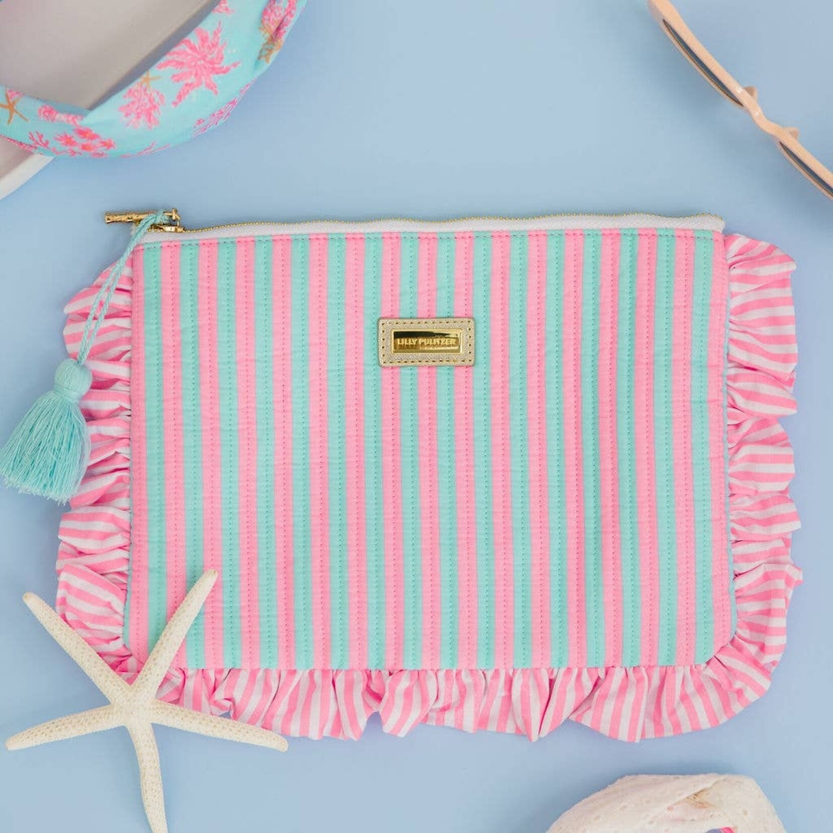 Lilly Pulitzer Lilly Pulitzer-Ruffle Pouch Stripe
