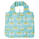 Rock Flower Paper Moths Blu-Shopping Bag