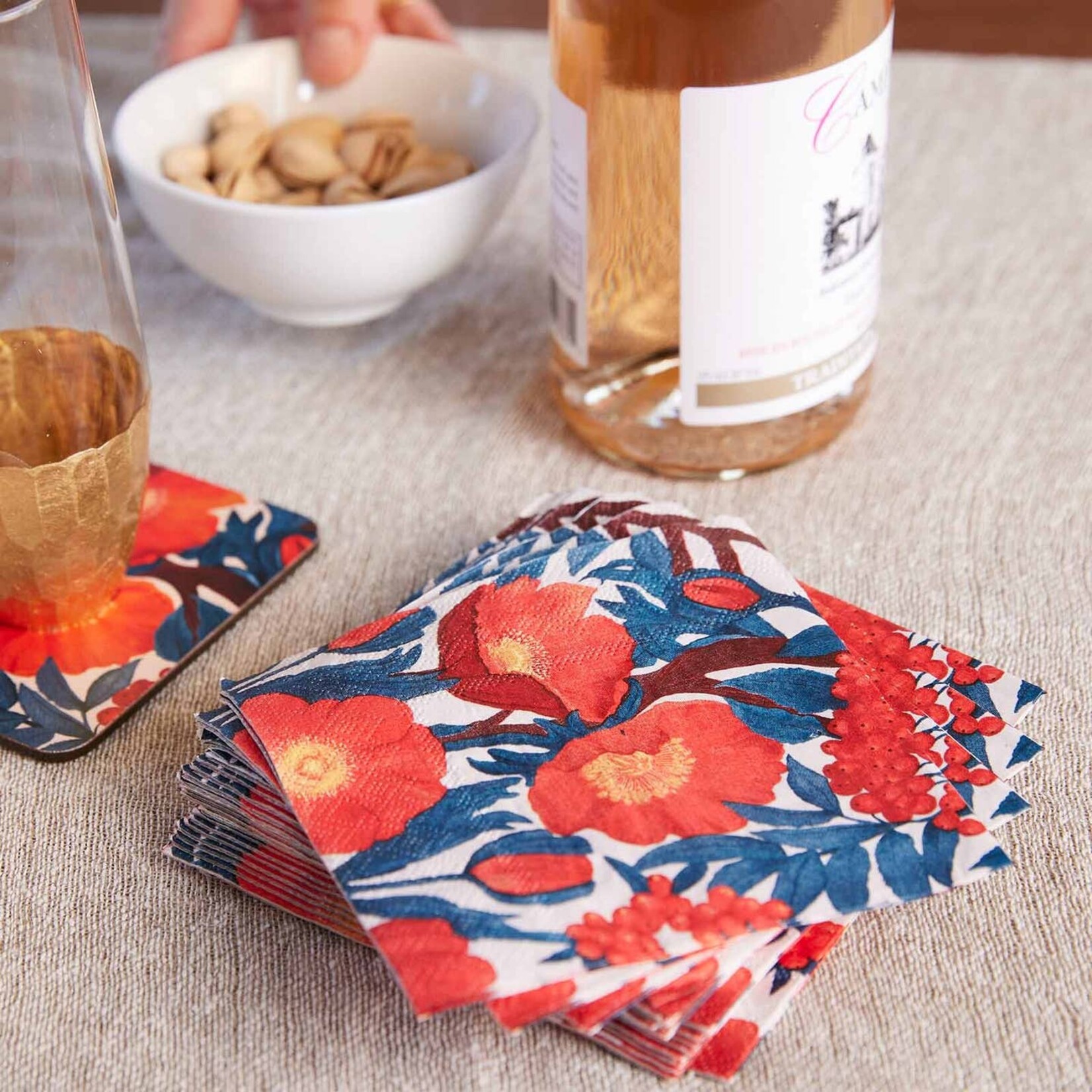 Rock Flower Paper Rock Flower Paper-Poppies Paper Napkins