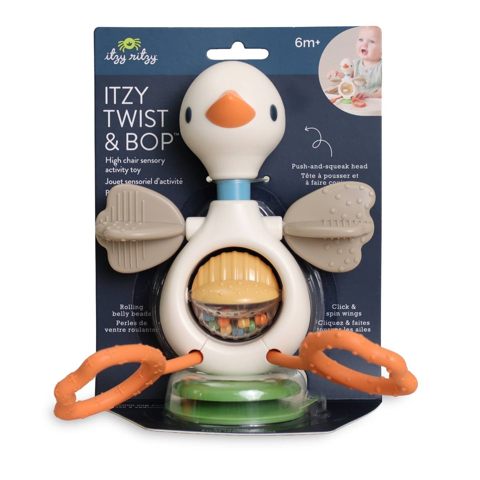 Itzy Ritzy Itzy Ritzy-Twist & Bop-High Chair Sensory Toy Goose