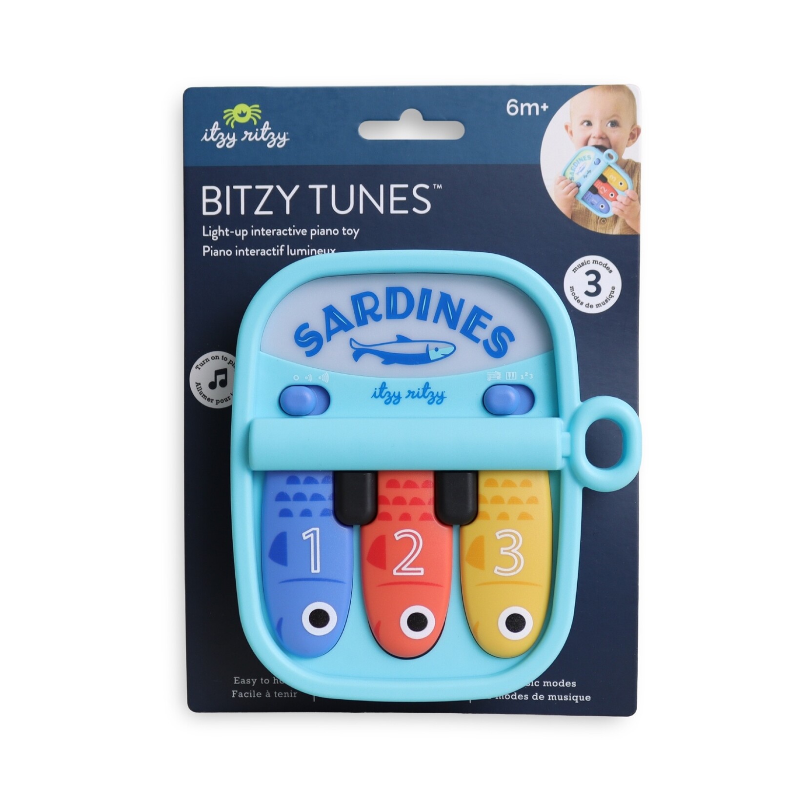 Itzy Ritzy Itzy Ritzy-Bitzy Tunes-Sardines - Light-Up Interactive Piano Toy