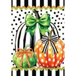 Custom Decor Pumpkin Stripes Flag