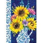 Custom Decor Sunflower Chinoiserie Flag