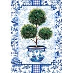 Custom Decor Chinoiserie Topiary Flag