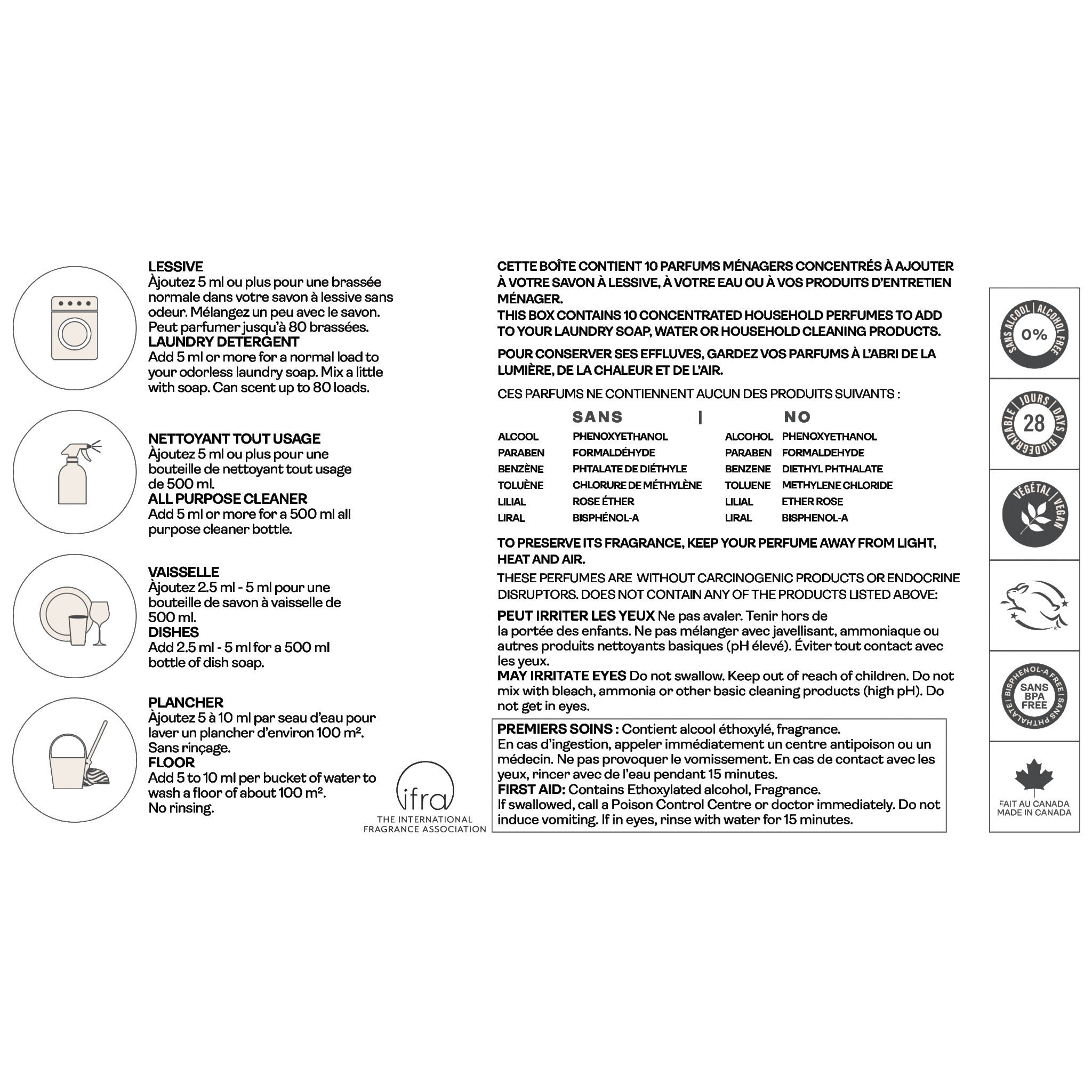 Set of scents - 10 bottles