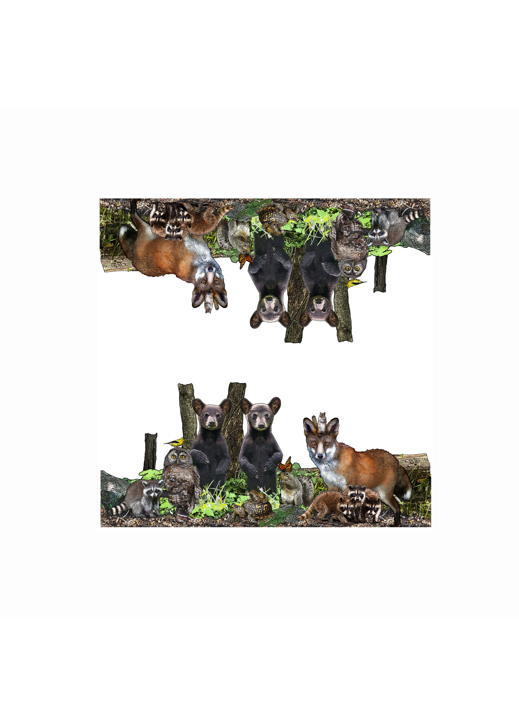 Alphie and Ollie woodland animals napkin 20 x 20 inches