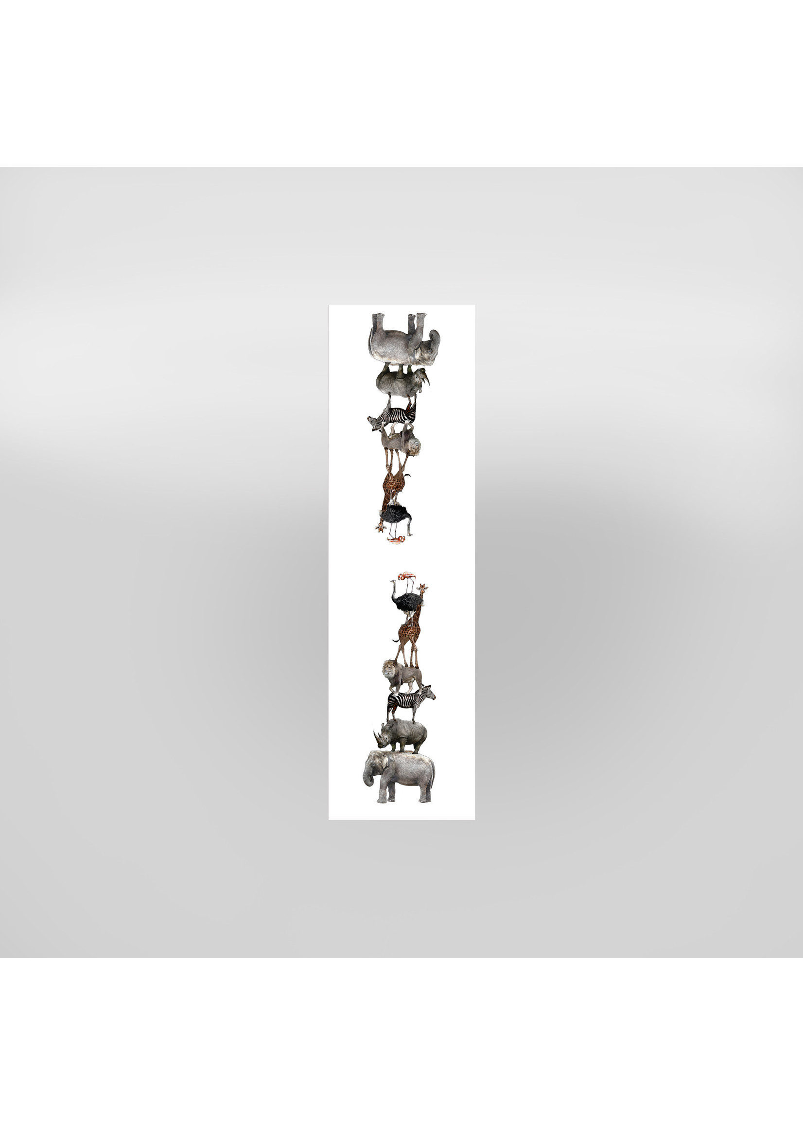 Alphie and Ollie zoo animal table runner 20 x 65 inches