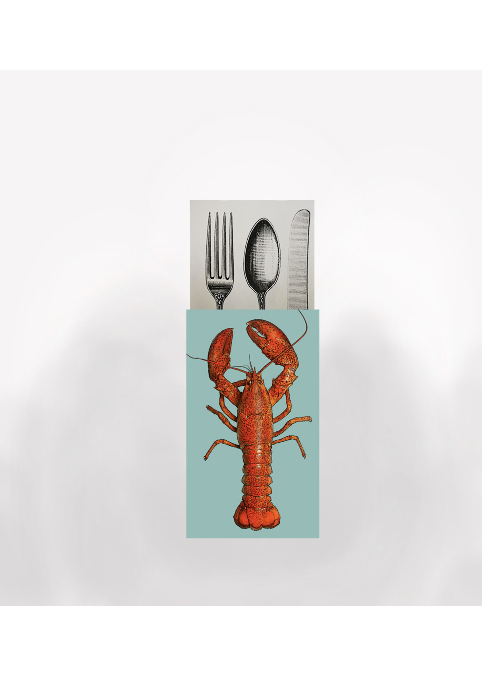 Alphie and Ollie lobster and crab, lobster utensil holder set of 4