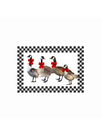 Alphie and Ollie goose checkerboard placemat/napkin 14 x 20 inches