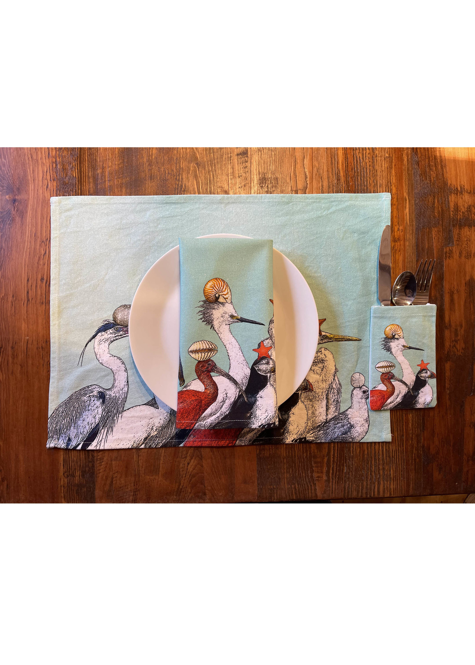 Alphie and Ollie sea birds placemat/napkin 14 x 20 inches