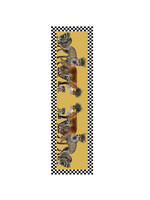 Alphie and Ollie fox and raccoon table runner (yellow)