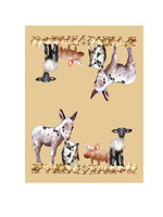 Alphie and Ollie baby farm animal kitchen towel 18 x 24 inches flour sack material