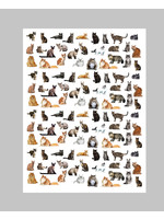 Alphie and Ollie cat kitchen towel 18 x 24 inches flour sack material