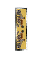 Alphie and Ollie fox and raccoon (yellow) table runner 20 x 70 inches