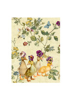 Alphie and Ollie ducklings kitchen towel 18 x 24 inches flour sack material